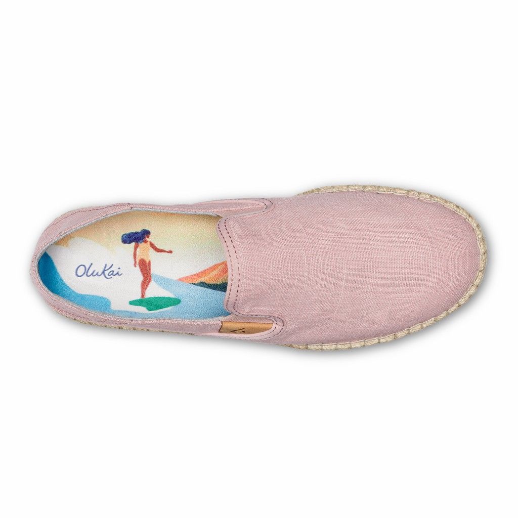 Olukai Women's Kaula Pa A Kapa Slip On Shoe - Rose Sea Salt US137-854